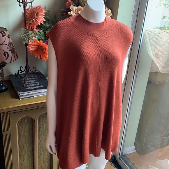 Loft Plus Mock Neck Swing Sweater Top